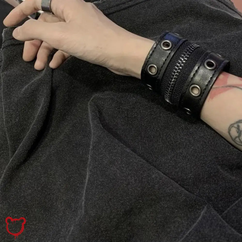 PU Leather Zip Bracelet - The Cursed Closet