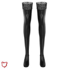 PU Wet - Look Latex Thigh Highs - The Cursed Closet