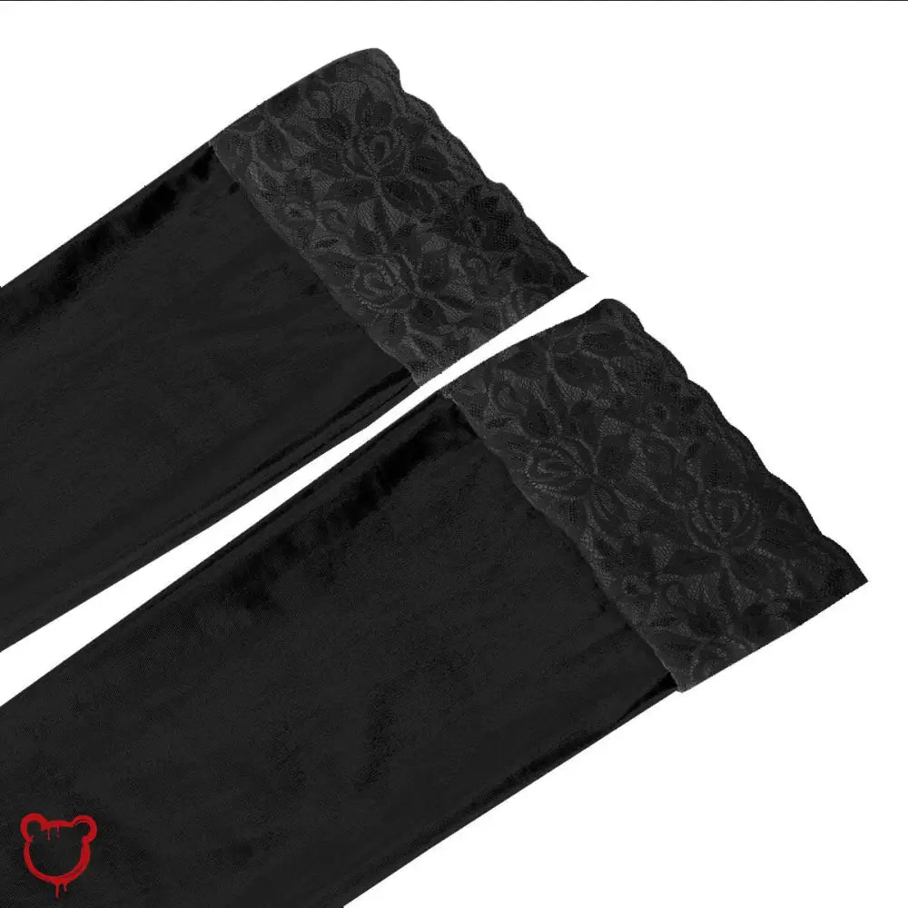 PU Wet - Look Latex Thigh Highs - The Cursed Closet