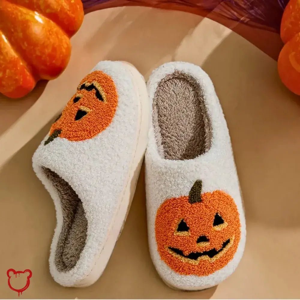 Pumpkin Halloween Slippers - The Cursed Closet