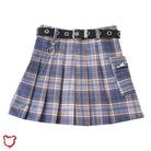 Purple Grunge Plaid Skirt - The Cursed Closet