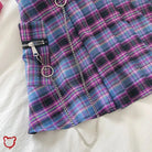 Purple Grunge Plaid Skirt - The Cursed Closet