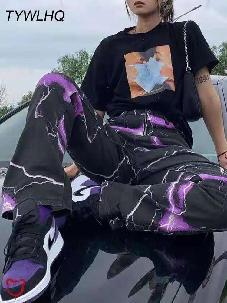 Purple Tie Dye Harem Pants - The Cursed Closet