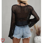 Rebel Black Mesh Beach Sweater - The Cursed Closet