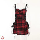 "Rebel Plaid Grunge Dress" - The Cursed Closet