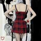 "Rebel Plaid Grunge Dress" - The Cursed Closet
