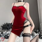Red Cheongsam Lingerie Set - The Cursed Closet
