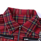 Red Plaid Zip Crop Top - The Cursed Closet