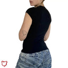 Rhinestone Cross Grunge Top - The Cursed Closet