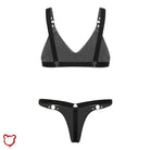 "Riot's PU Leather Bikini Set" - The Cursed Closet