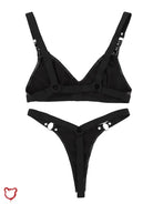 "Riot's PU Leather Bikini Set" - The Cursed Closet