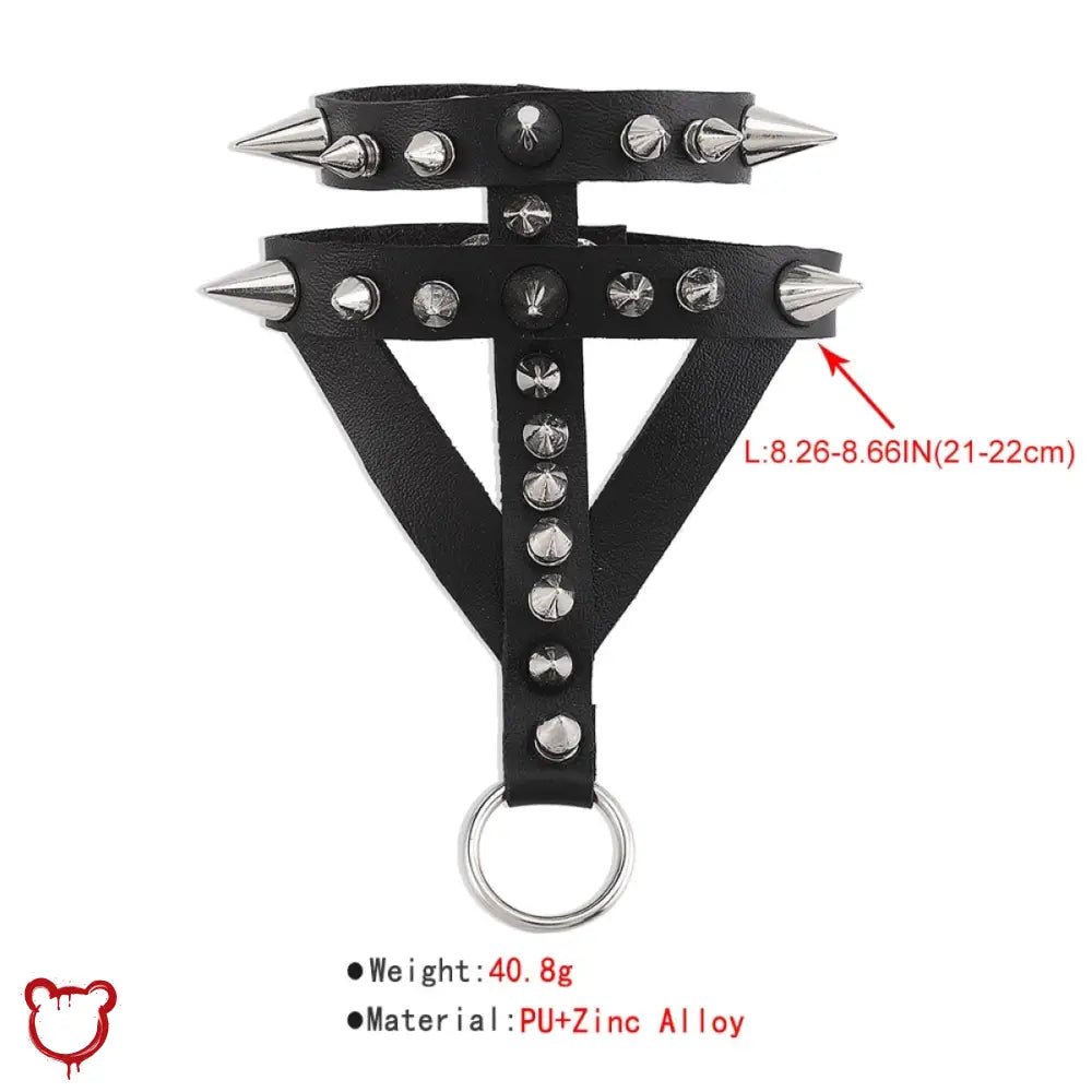 Rivet Wrap Deisel Black Bracelet - The Cursed Closet