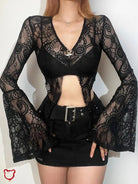 Rock n Roll Gothic Flare Top - The Cursed Closet