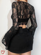 Rock n Roll Gothic Flare Top - The Cursed Closet