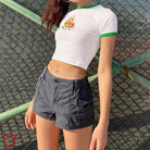 Roll On' Grey/Blue Grunge Cargo Shorts - The Cursed Closet