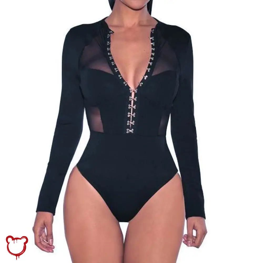 Roxanne's Goth Mesh Bodysuit - The Cursed Closet