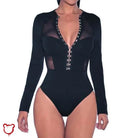 Roxanne's Goth Mesh Bodysuit - The Cursed Closet