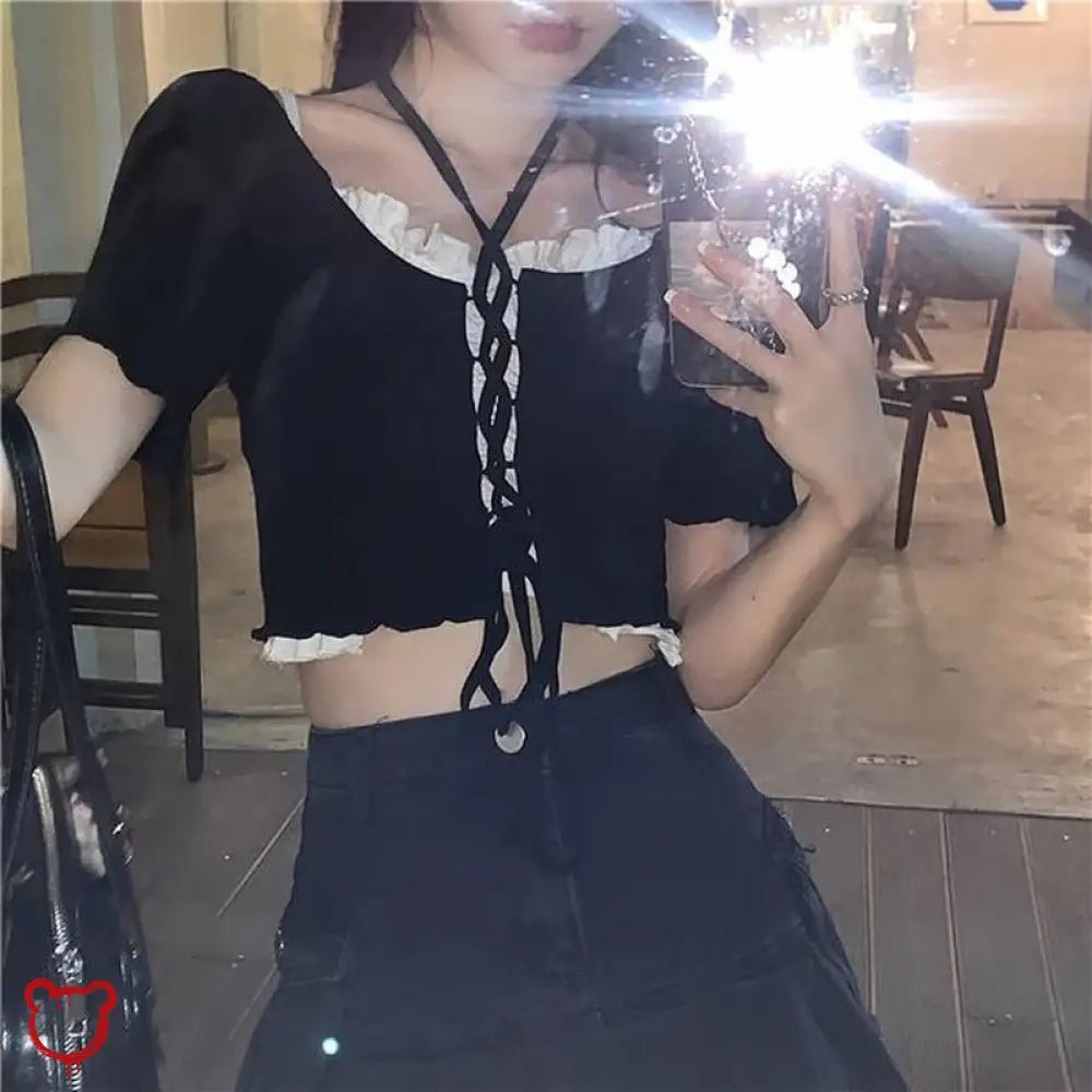 Ruffled Short Sleeve Casual Top - The Cursed Closet