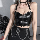 "Saturn Gothic Black Corset Top" - The Cursed Closet