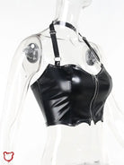 "Saturn Gothic Black Corset Top" - The Cursed Closet