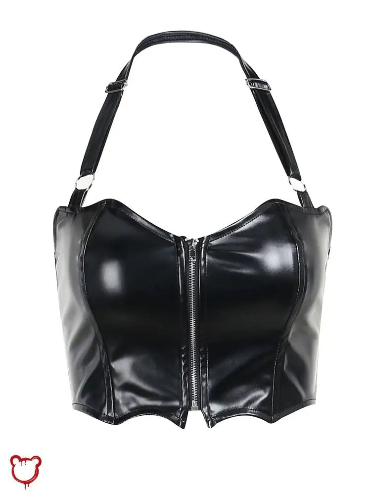 "Saturn Gothic Black Corset Top" - The Cursed Closet