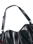 "Saturn Gothic Black Corset Top" - The Cursed Closet