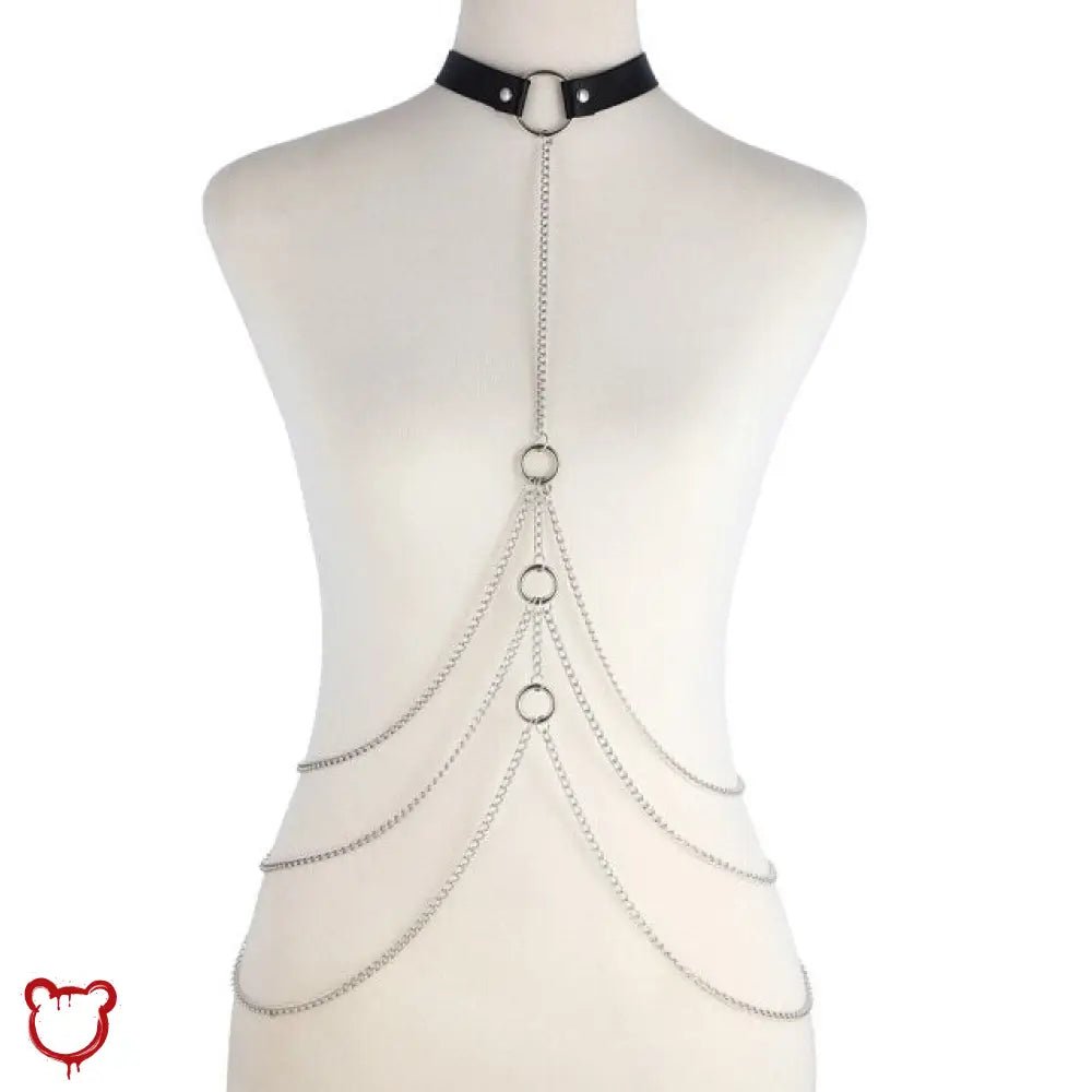 Seductive Chain Harness - The Cursed Closet