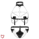 "Seductive Leather Chain Harness Set" - The Cursed Closet
