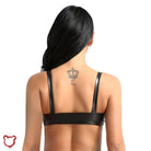 Seductively Sleek Leather Crop Bra - The Cursed Closet