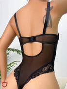 Sexy Black Lace Zipper Bodysuit - The Cursed Closet