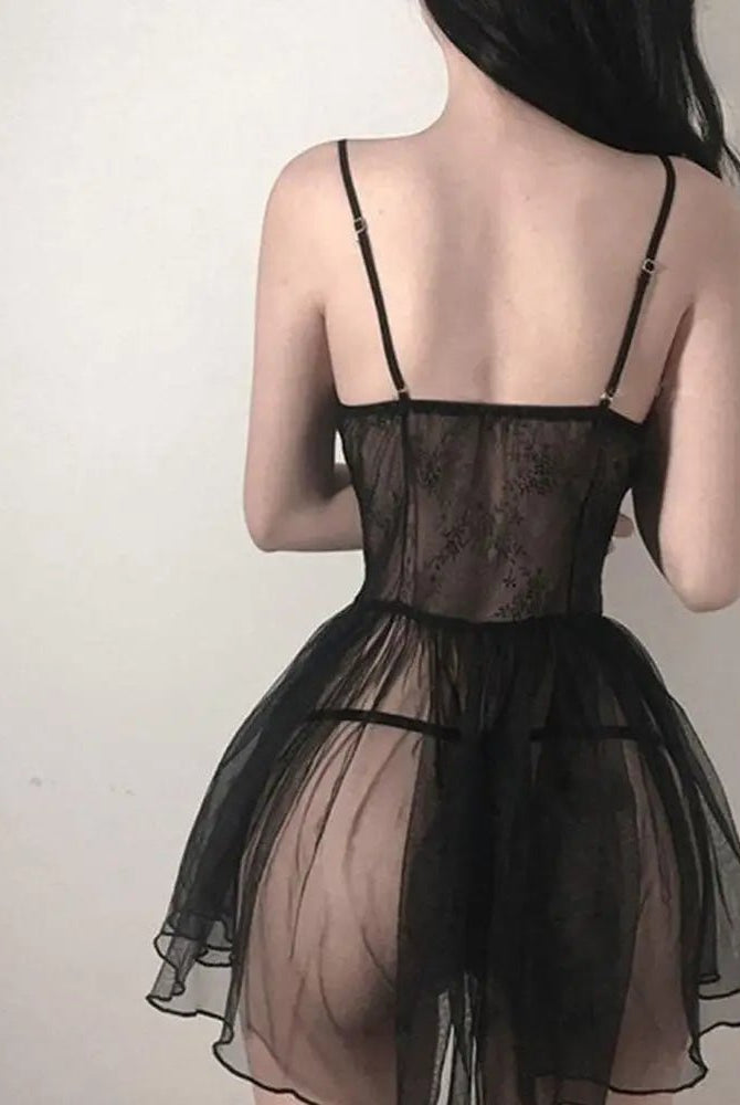 "Sexy Lace Lolita Lingerie Dress" - The Cursed Closet