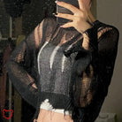 Shadowed Grunge Sweater - The Cursed Closet