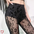 Sheer Flared Black Pants - The Cursed Closet