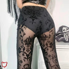 Sheer Flared Black Pants - The Cursed Closet