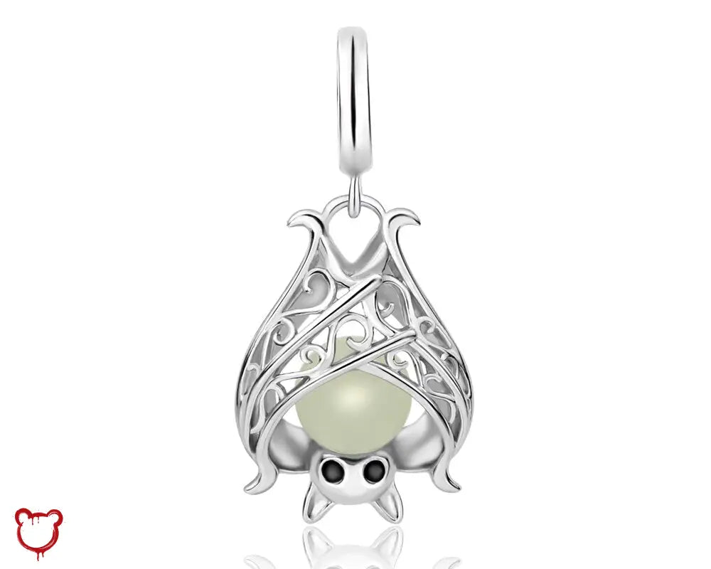 Silver Bat Charm - Glow Dark - The Cursed Closet