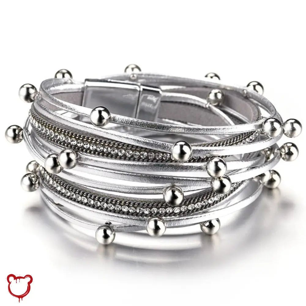 Silver Black Beaded Rope Bracelet - The Cursed Closet