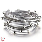 Silver Black Beaded Rope Bracelet - The Cursed Closet