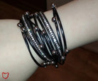 Silver Black Beaded Rope Bracelet - The Cursed Closet
