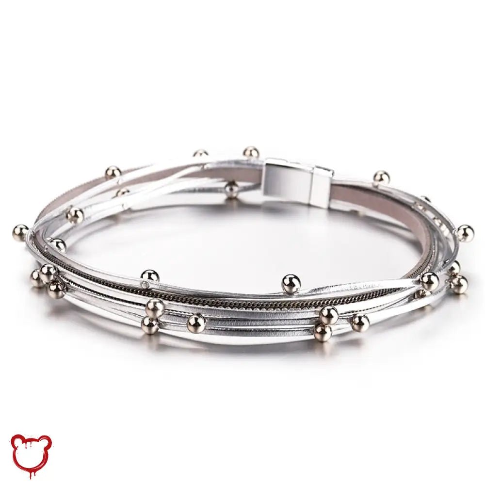 Silver Black Beaded Rope Bracelet - The Cursed Closet