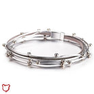 Silver Black Beaded Rope Bracelet - The Cursed Closet