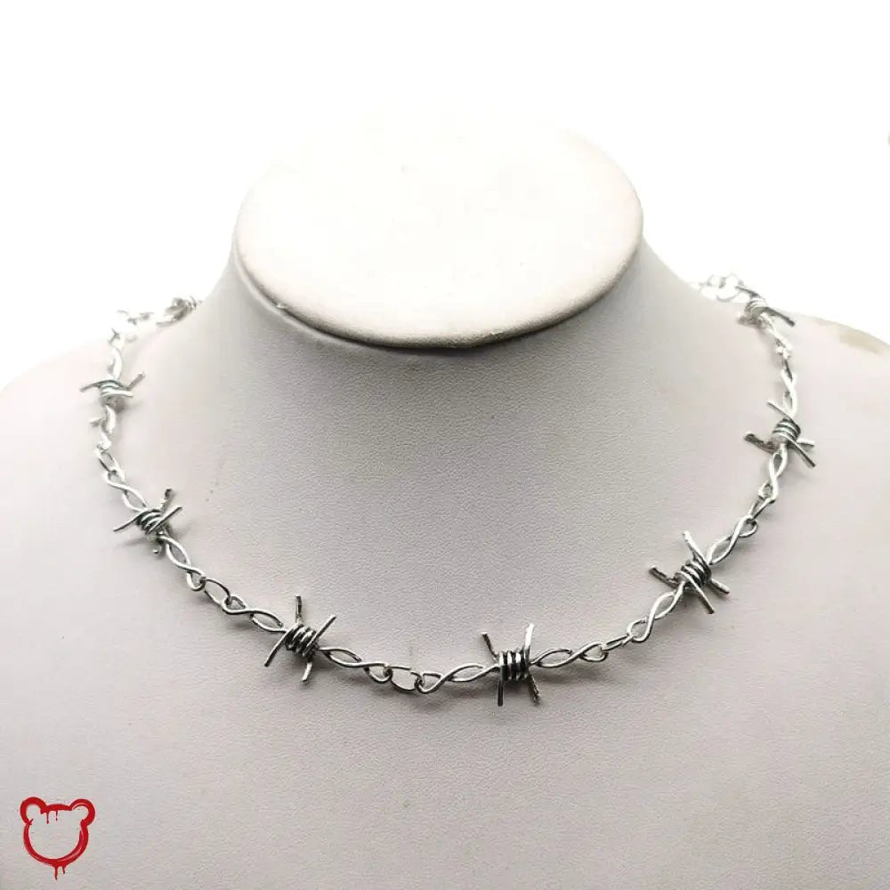 Silver Choker with Iron Wire - The Cursed Closet