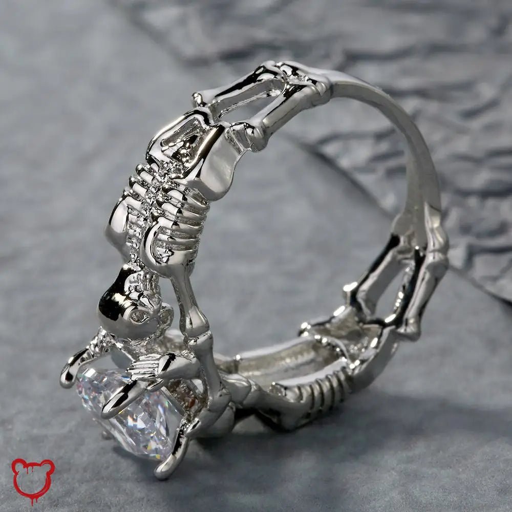 Silver Clear Stone Duo Ring - The Cursed Closet