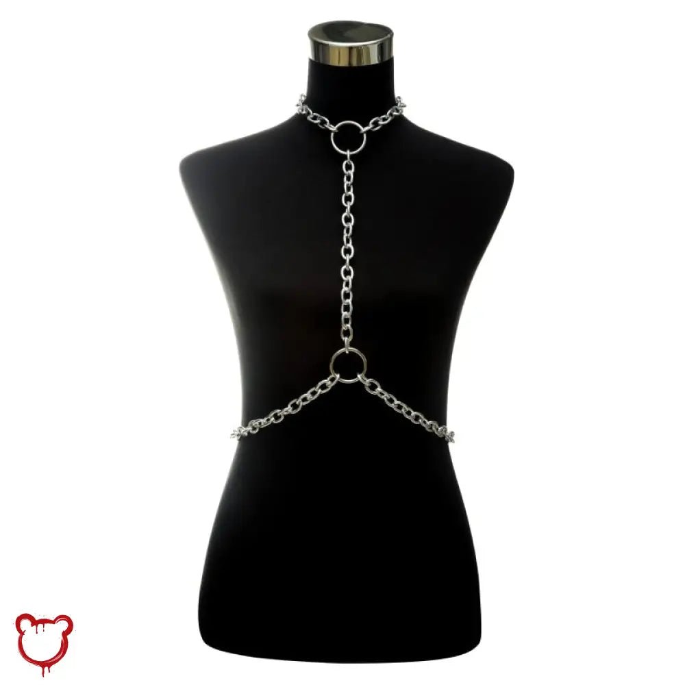 Silver harness body chain - The Cursed Closet