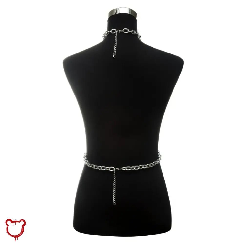 Silver harness body chain - The Cursed Closet