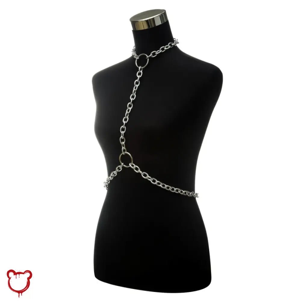 Silver harness body chain - The Cursed Closet