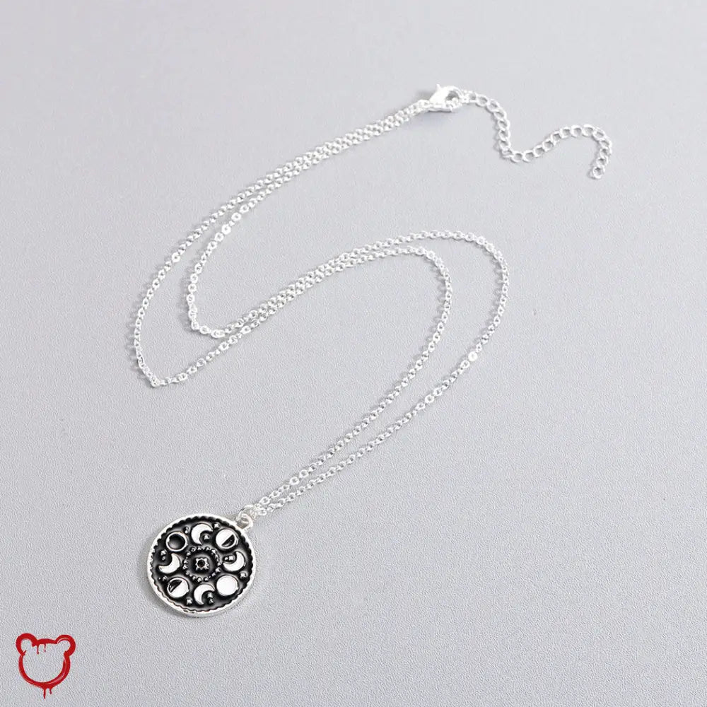 Silver Moon Phases Necklace - The Cursed Closet