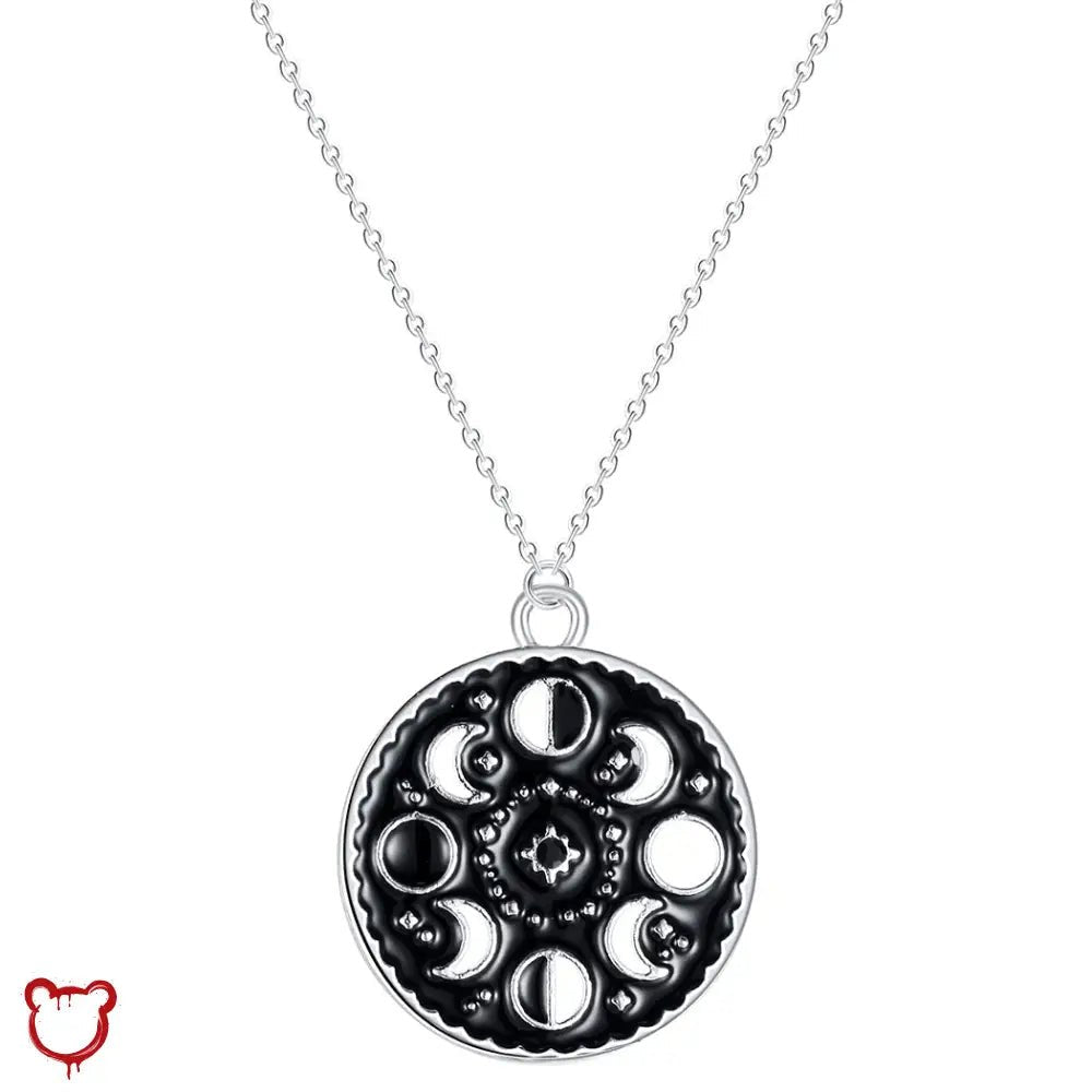Silver Moon Phases Necklace - The Cursed Closet