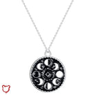 Silver Moon Phases Necklace - The Cursed Closet