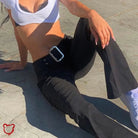 Skinny Buckle Cage Pants - The Cursed Closet