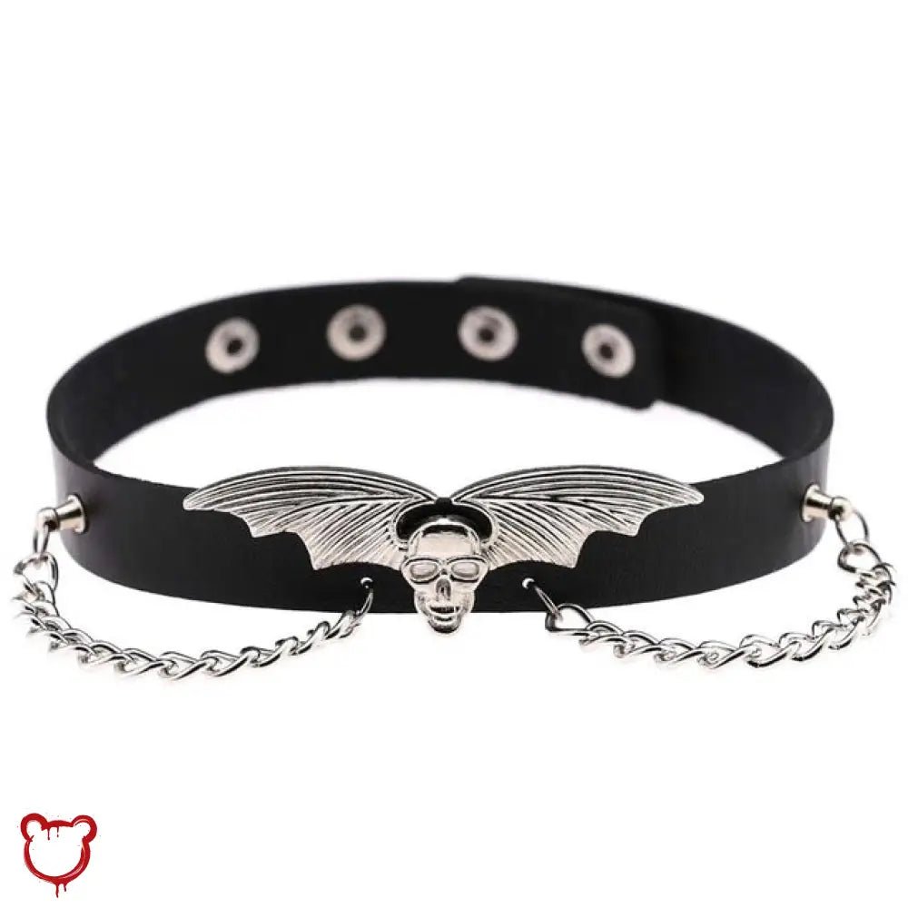 "Skull Bat Choker: Multi - Colored Option" - The Cursed Closet